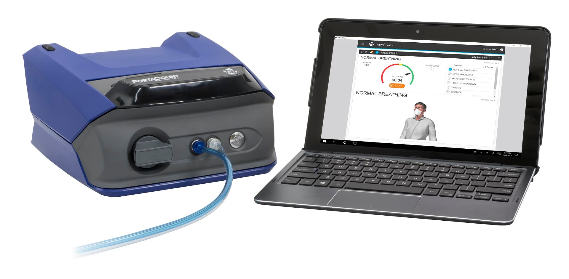 Porta Count and Laptop
