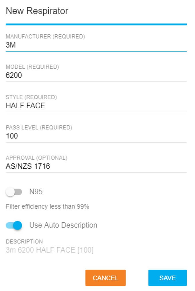 New 3M 6200 Added to Software