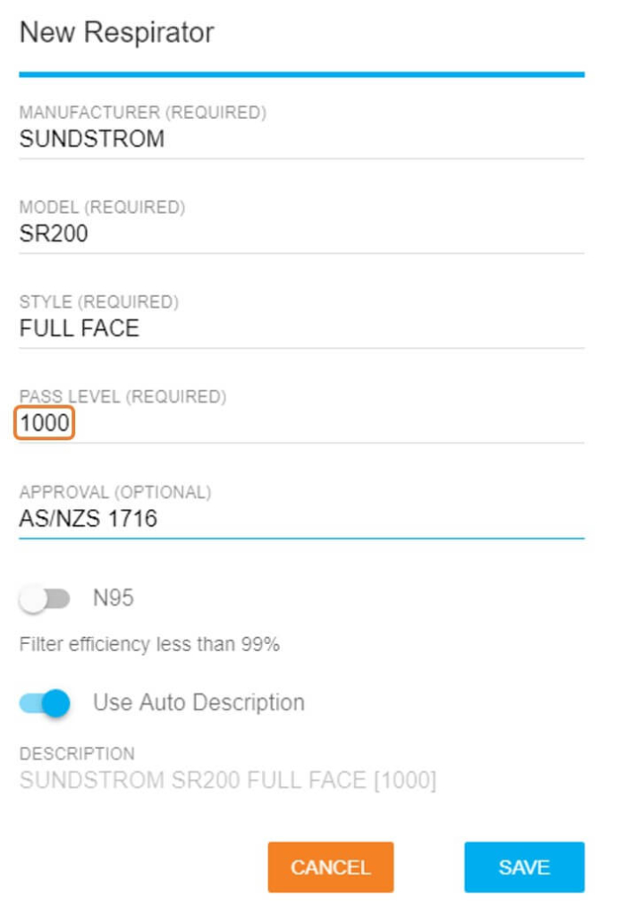 Sundstrom SR200 Full Face Respirator Added to Software